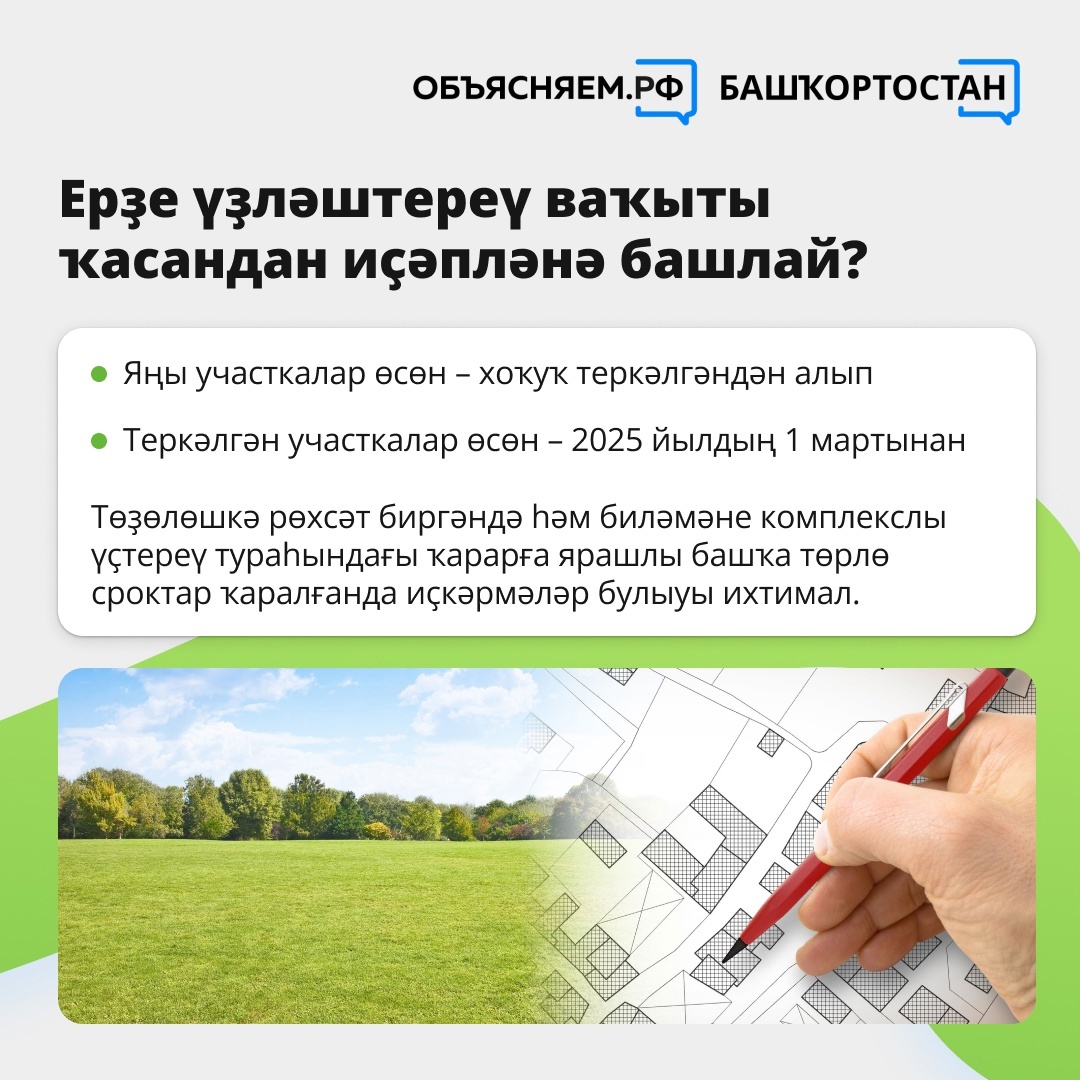 Ер участкаһын ҡасан файҙаланылмай тип таныуҙары мөмкин?