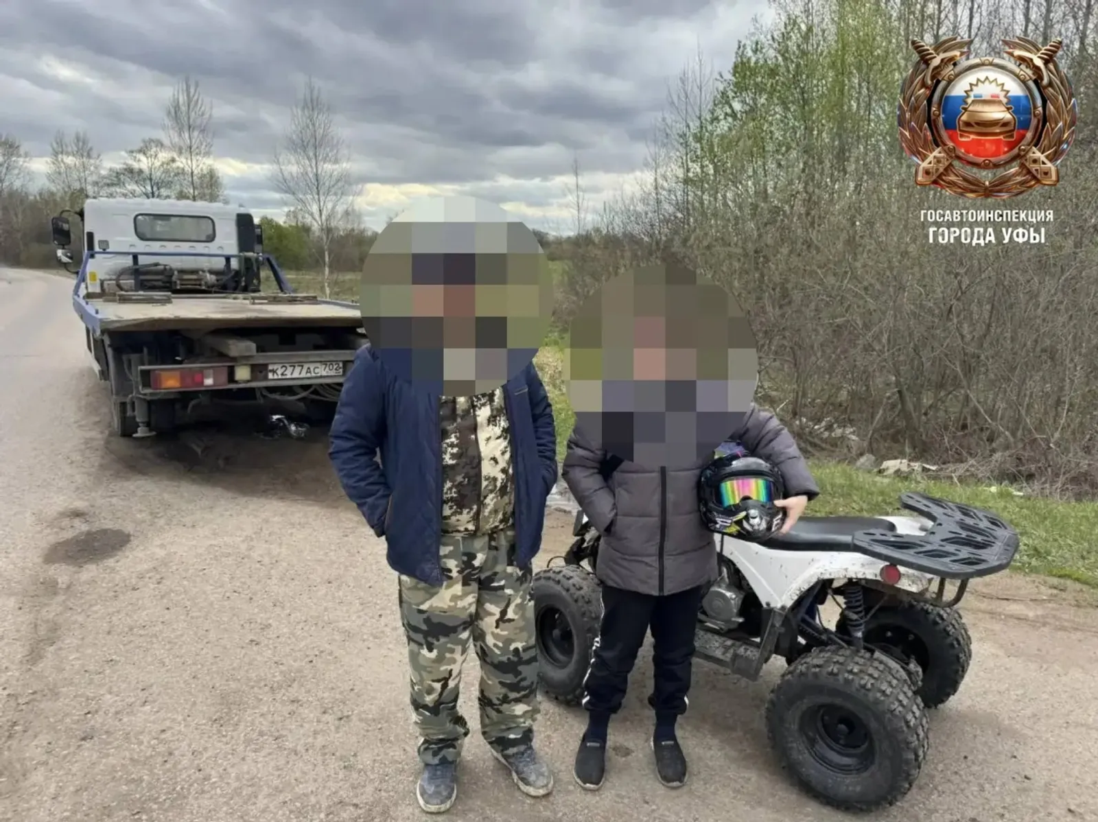 По улицам Уфы школьник гонял на квадроцикле